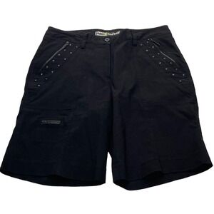 jamie sadock black studded zip pocket Bermuda Golf shorts Size 4